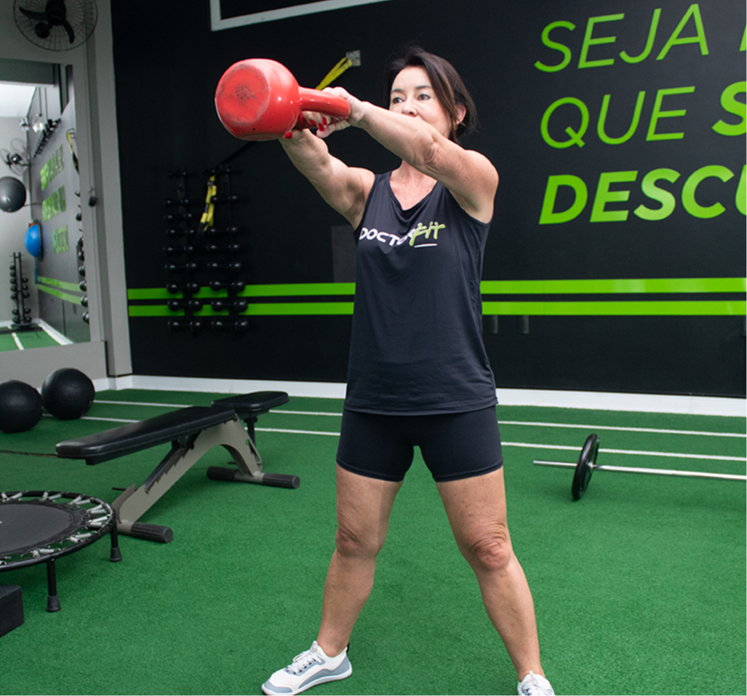 Aluno treinando no estúdio DoctorFit